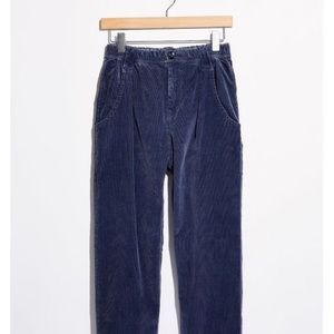 Free People Corduroy Blue Cropped Trouser Small